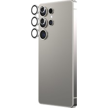 Galaxy S25 Ultra Amazingthing Titan Safir Kamera Lens Koruyucu Uygulama Aparatlı Gümüş