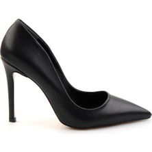 Bambi Siyah  Kadın Klasik Topuklu Ayakkabı K01667002309