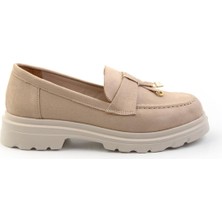 Bambi Bej  Kadın Loafer Ayakkabı K01997010572