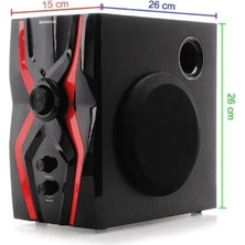 Ultratekno Bluetoothlu 4+1 Dijital Ekran Radyolu USB Tf Destekli Ses Sistemi 52 Watt