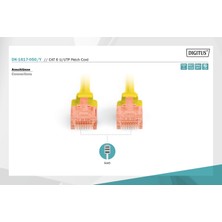 Digitus DK-1617-050/Y 5 mt Cat6 AWG26/7 U/utp Lszh Sarı Patch Cord Kablo