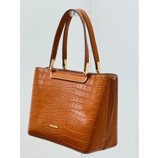 Krıste Bell 7415-K Kroko Taba Kadın Çanta