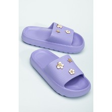 Slipcat Kids Kız Çocuk Soelite Meyveli Platform Yumuşak Yazlık Deniz Havuz Bahçe Dışarı Terlik