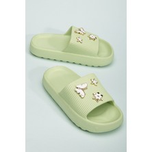 Slipcat Kids Kız Çocuk Soelite Meyveli Platform Yumuşak Yazlık Deniz Havuz Bahçe Dışarı Terlik