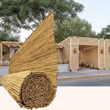 200CM Yükseklik x 150CM Genişlik Doğal Bambu Kamış Hasır Çit Dekoratif Bahçe Balkon ve Duvar Çiti Reed Fence