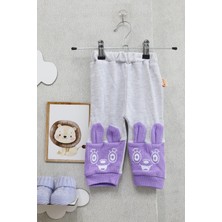 Mini Kanka Bebek Tavşan Desenli 100%100 Pamuk  0-24 Ay Alt Eşofman