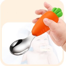 Jojobebek Vakumlu Silikon Mama Tabağı, Silikon Saplı Paslanmaz Çelik Uçlu Çatal Ve Kaşık ( Tavşan Figürlü )