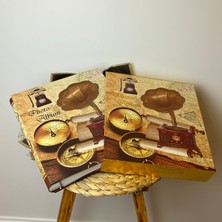 Rabsev RS21 Fotoğraf Albümü 10x15cm 600 lük Gramafon Desenli Kutulu Yatay Dikey Modeli