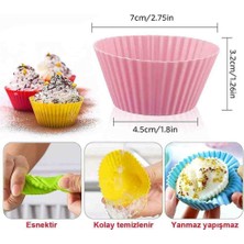 Renkli Silikon Muffin Kap 12LI