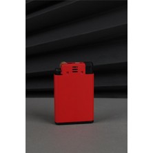 Silvio Monetti Çift Alevli Özel Tasarım Pürmüz ve Normal Ateş Kırmızı Gazlı Çakmak - 25CAK131M04