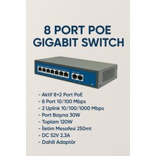Combo 8 Port 10/100/1000MBPS 8+2 Gigabit Poe Switch