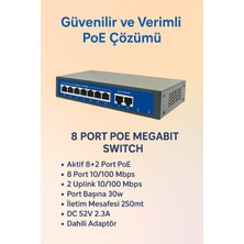 Combo  8 Port 10/100MBPS  8+2 Megabit Poe Switch