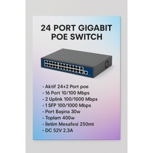 Combo 24 Port 10/100/1000MBPS  24+2  Gigabit Poe Switch