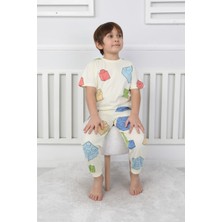 Erkek Çocuk Oyun Blokları Desenli Yazlık Pijama Takımı %100 Pamuk Süprem Penye 3-13 Yaş