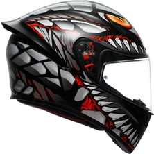 Agv K1 S E2206 Lyzard Matt Black Grey Red Kapalı Kask