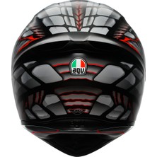 Agv K1 S E2206 Lyzard Matt Black Grey Red Kapalı Kask