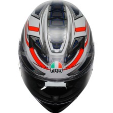 Agv K3 E2206 Space Matt White Red Fluo Kapalı Kask