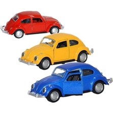 Çek Bırak Metal Retro Vosvos Araba  - 6636-18T (Lisinya)