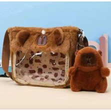 İta Bag Capybara Kapibara Peluş Sevimli Su Samuru Kız Çocuk Genç Kadın Çanta Oyuncak Anahtarlık