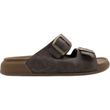 Raymonde | Erkek Çift Tokalı Terlik - Raymonde - Koyu Kahve - 41