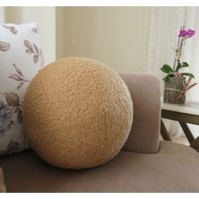 Yuvarlak Top Yastık Çap : 27 cm Açık Kahve