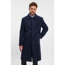 Erkek Uzun Regular Fit Kaşe Kaban