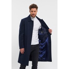 Erkek Uzun Regular Fit Kaşe Kaban