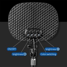 Beyaz Sarı LED Aydınlatma Video ve Fotoğraf Çekimi Için Sürekli Işık Youtuber Twich Yayın Işığı Ürün Göresel Fotoğraflama Tripodlu Aydınlatma 23CM SY-039 (SY-039)