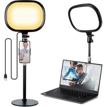 Beyaz Sarı LED Aydınlatma Video ve Fotoğraf Çekimi Için Sürekli Işık Youtuber Twich Yayın Işığı Ürün Göresel Fotoğraflama Tripodlu Aydınlatma 23CM SY-039 (SY-039)