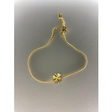 Sarmal Desenli Gold Çelik Bileklik