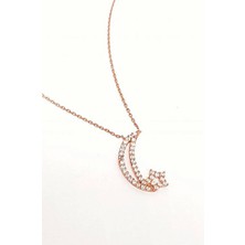 Ose Shop AY yıldız figürlü gümüş bayan kolye