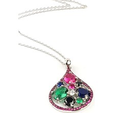 Ose Shop Lüks Zirkon Taşlı Gümüş Kolye