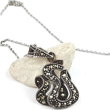 Ose Shop Markazit taşlı gümüş modern kolye