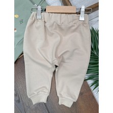 Babybiscoi Ayıcık Basklı Safari Şapkalı Uzun Kollu 3'lü Erkek Bebek Takım