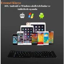 Multizone Katlanabilir Mini Bluetooth Klavye Android/ios/pc Uyumlu Şarjlı Taşınabilir