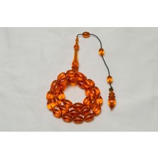 Ateş Kehribar Tesbih 8X11,50MM Beyzi Püsküllü Tesbih