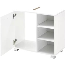 Beyaz Banyo Dolap Seti | Duvara Monte  + Lavabo Altı Dolap – Modern ve Şık Tasarım