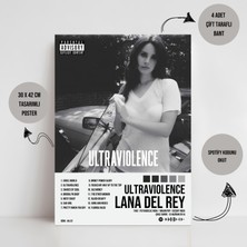 Lana Del Rey - Ultraviolence Albüm Spotify Çerçeveli - Çerçevesiz Tasarım Poster