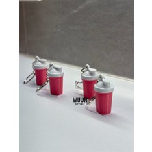 Protein Shaker Anahtarlık Pembe