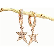 Ose Shop Yıldız Figürlü Gümüş Rose Küpe