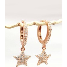 Ose Shop Yıldızlı Zirkon Taşlı Gümüş Küpe