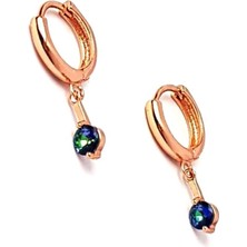 Ose Shop Mistik topaz taşlı minimal sallantılı gümüş küpe
