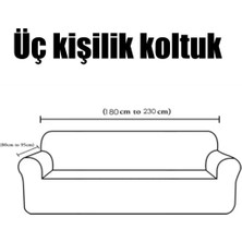 Hansarayhome Hansaray Kadife 3 Lu/3 Kişilik Koltuk Örtüsü Streç Lastikli Esnek, Çekyat, Kanepe Kılıfı 1 Adet