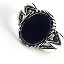 Ose Shop Oniks Taşlı 925ayar Gümüş Tasarım Erkek Yüzük