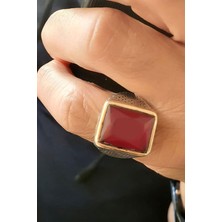 Ose Shop Akik Taşlı modern gümüş erkek yüzük