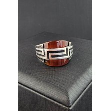 Ose Shop Akik taşlı gümüş modern erkek yüzük