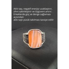 Ose Shop Akik ve oniks taşlı gümüş erkek yüzük
