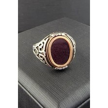 Ose Shop Akik taşlı gümüş erkek yüzük