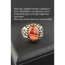 Ose Shop Akik taşlı Gümüş Pençe Yüzük