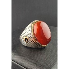 Ose Shop Akik taşlı gümüş erkek yüzük